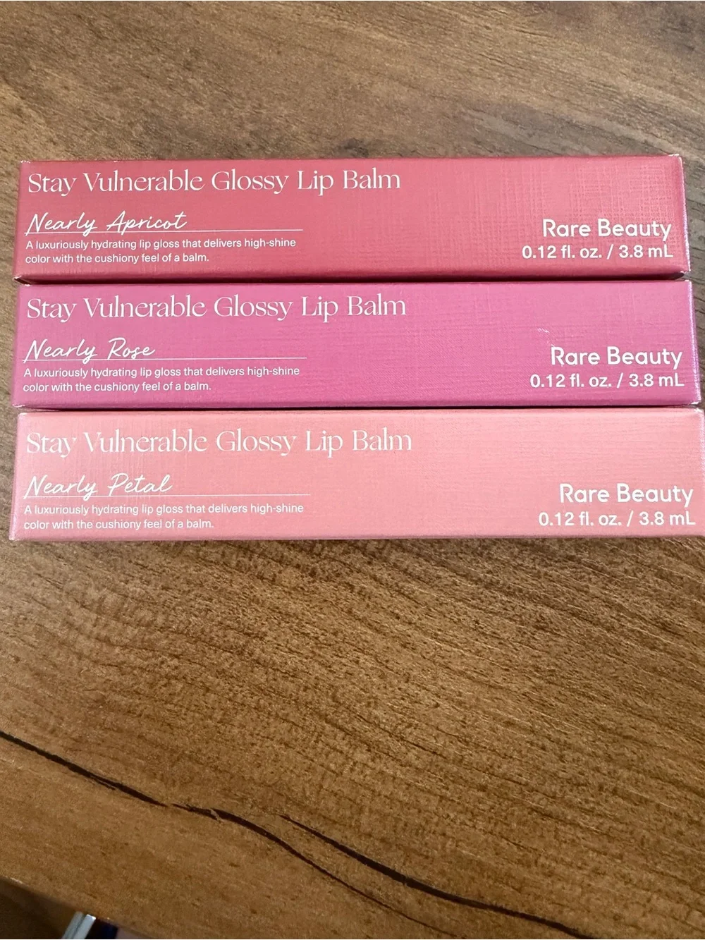 Rare Beauty Stay Vulnerable Glossy Lip Balm in Nearly Rose, BNIB!